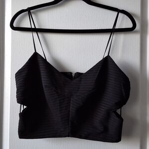 ZARA L Cut Out Thin Strap Crop Top Festival Clubwear Resort Travel Going Out NWT